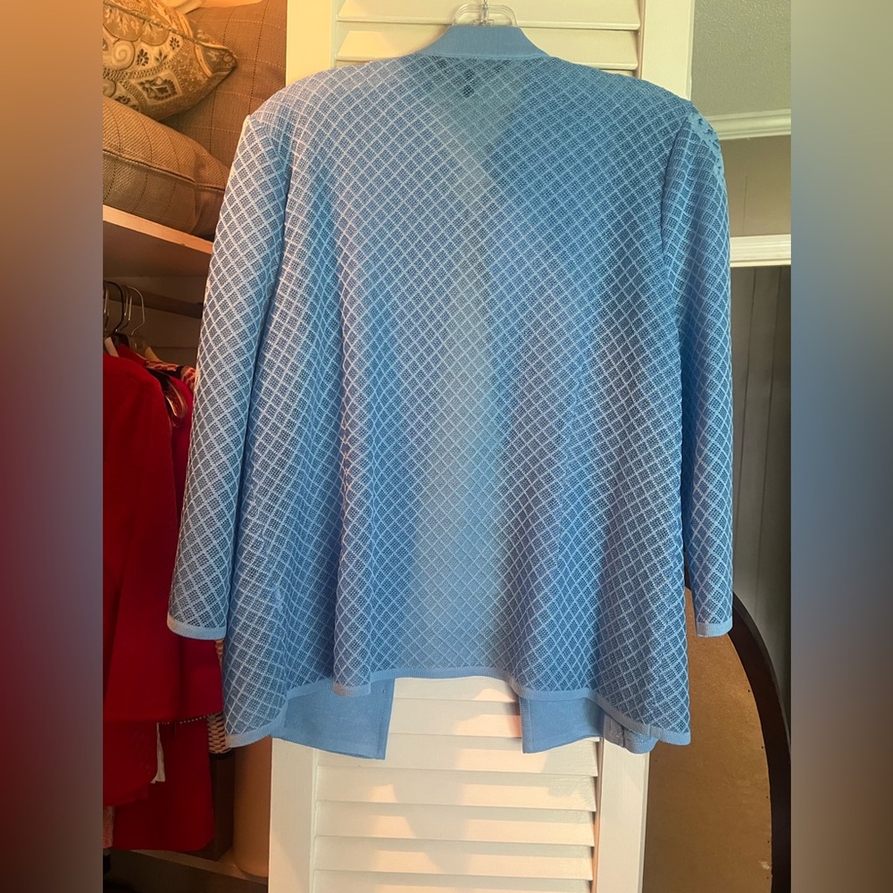 Ming Wang Jacket Small Light Blue Euc - image 3